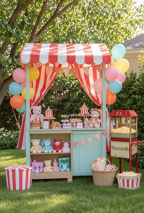 backyard vibrant carnival birthday