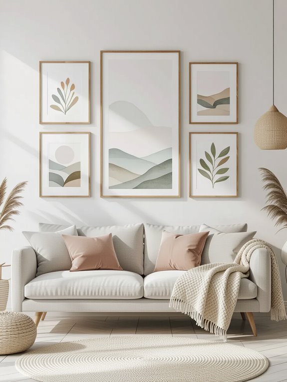 balance art with furniture