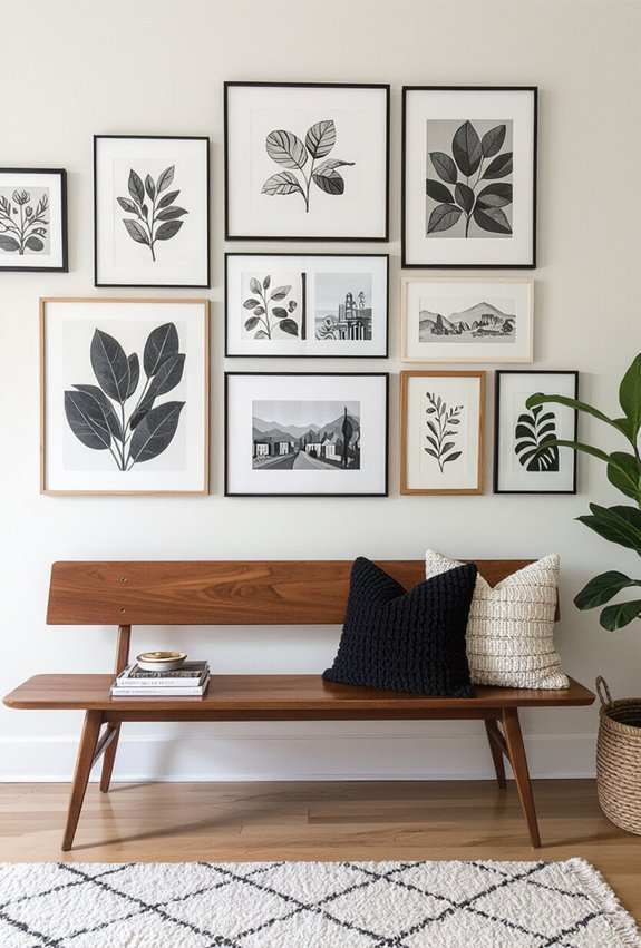 balance busy walls with negative space