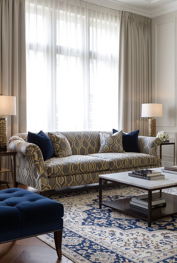 balanced bold patterned accents