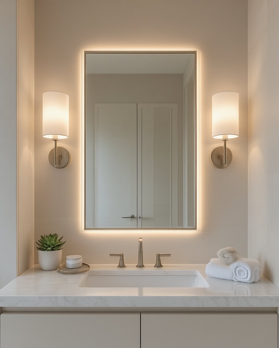 balanced lighting with sconces