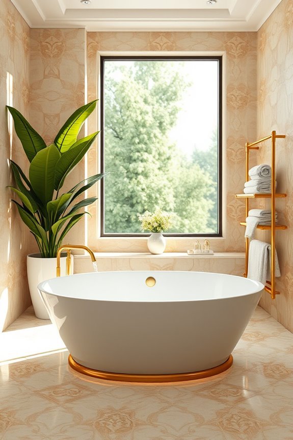 balanced luxurious gold accents