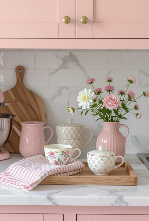 balanced pink pattern layering
