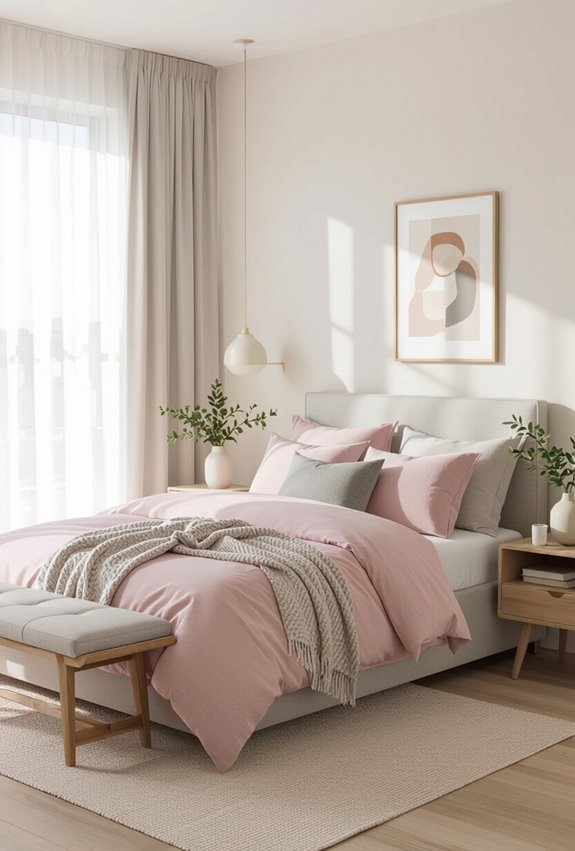 balanced pink with terracotta