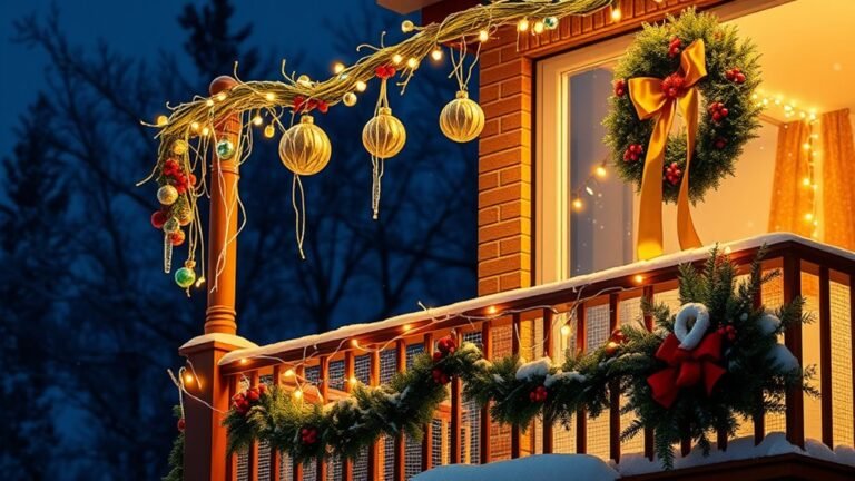 balcony christmas light decorations