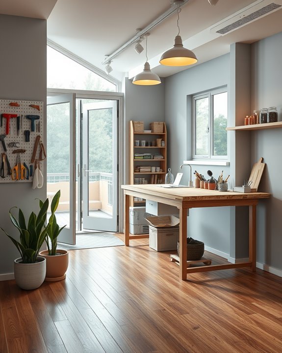 balcony creative workspace transformation