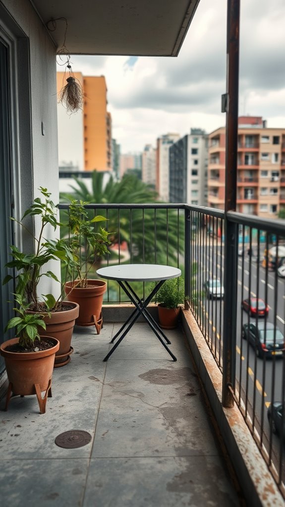 balcony drawbacks maintenance safety privacy