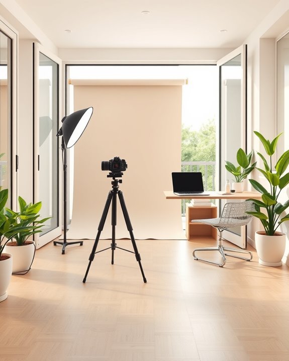 balcony photography studio setup