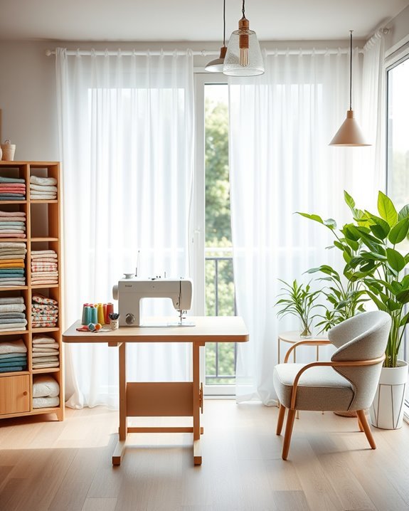 balcony sewing studio retreat