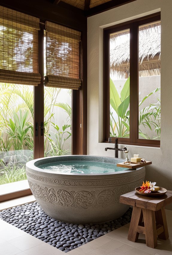 balinese inspired modern bathroom design