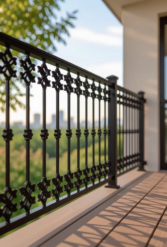 baluster patterns elevate balcony style