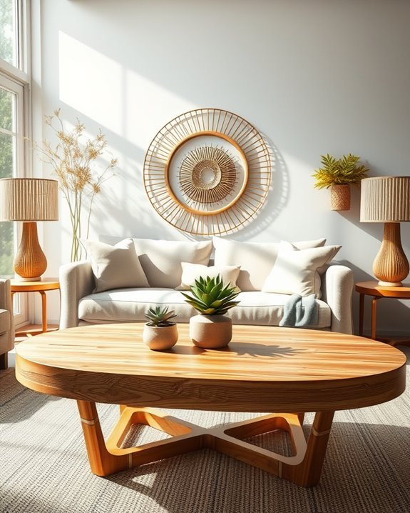 bamboo accents enhance decor