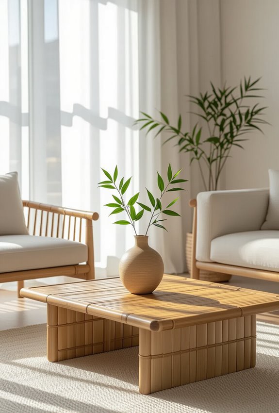 bamboo accents soften modernity