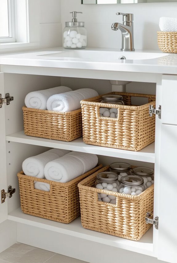 bamboo and decorative baskets