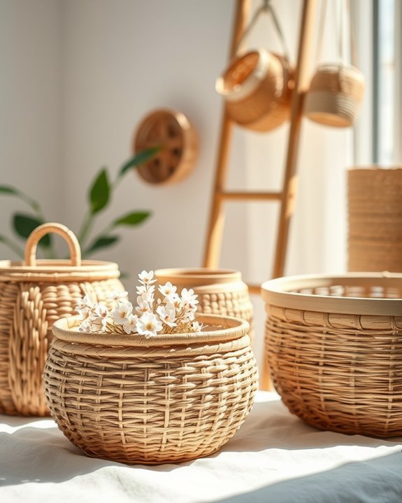 bamboo baskets for stylish organization