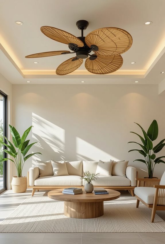 bamboo bladed tropical ceiling fans
