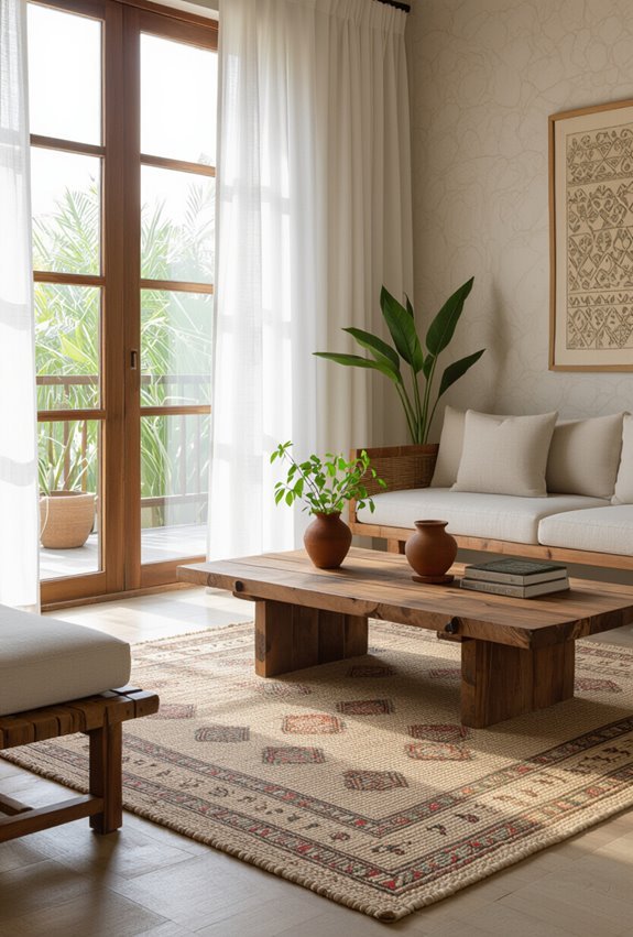bamboo flooring and cowdung plaster