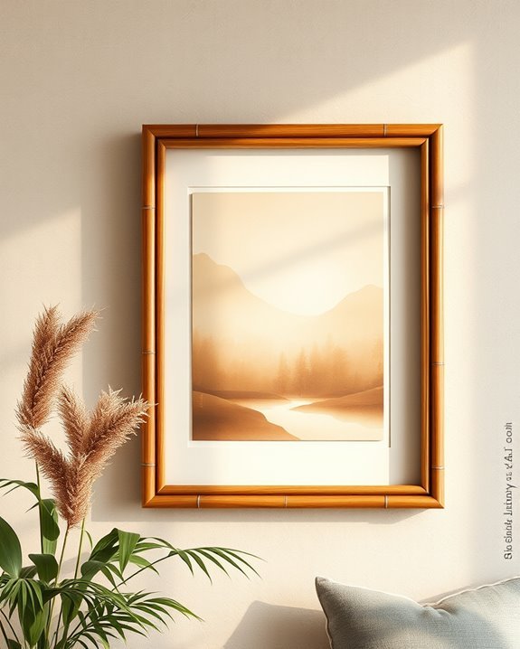 bamboo frame artwork integration