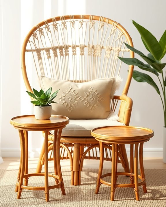 bamboo furniture with macrame