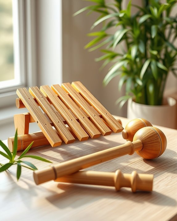 bamboo instruments enhance decor