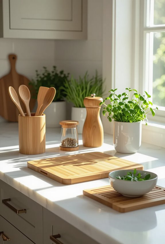 bamboo kitchen organization and style