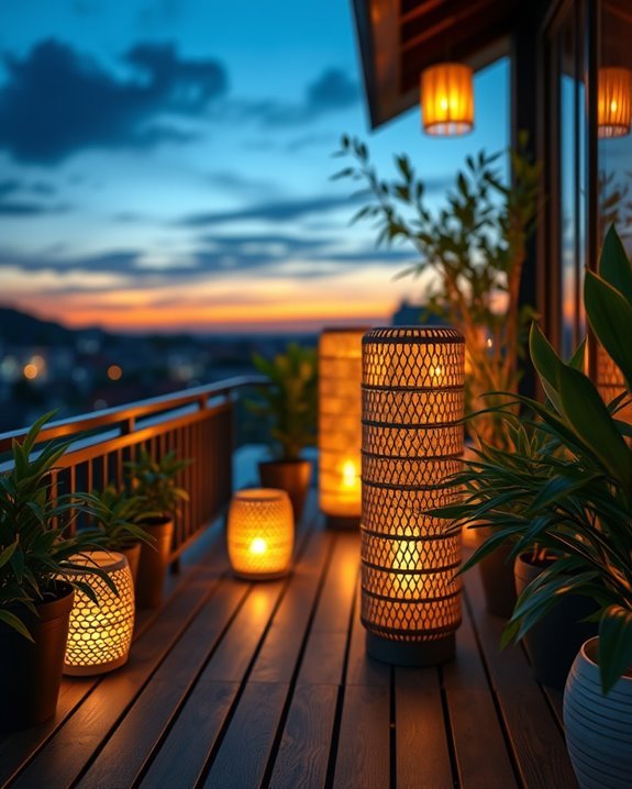 bamboo lanterns for ambiance