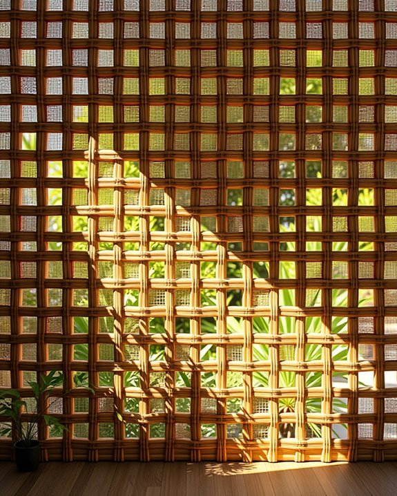 bamboo lattice enhances interiors