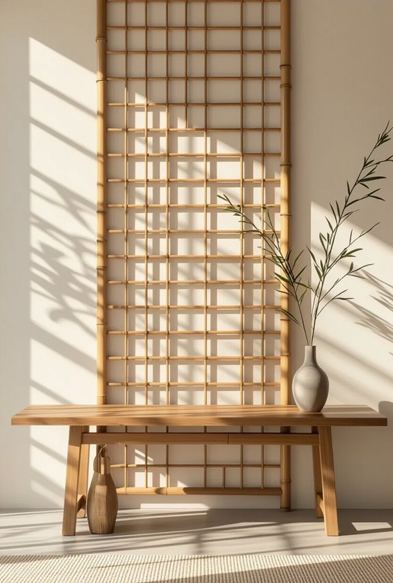 bamboo lattice screens filter light