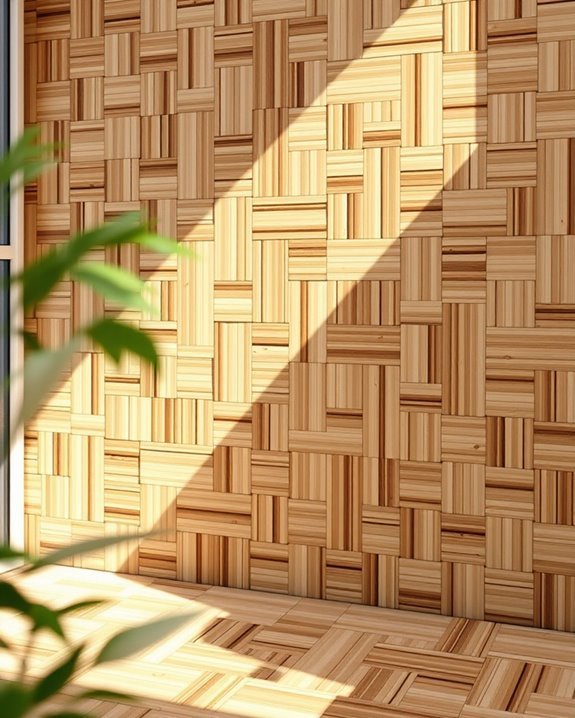 bamboo mosaics for wall artistry