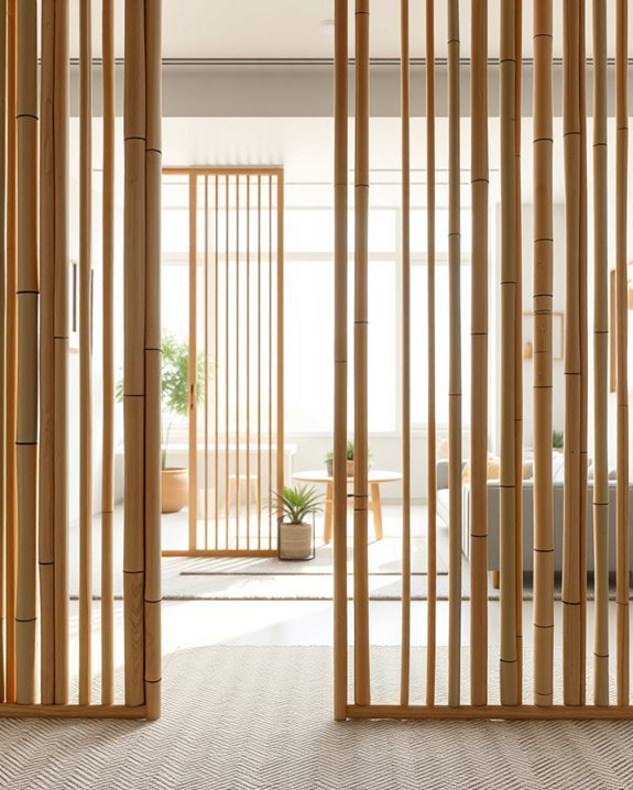 bamboo partitions for stylish separation