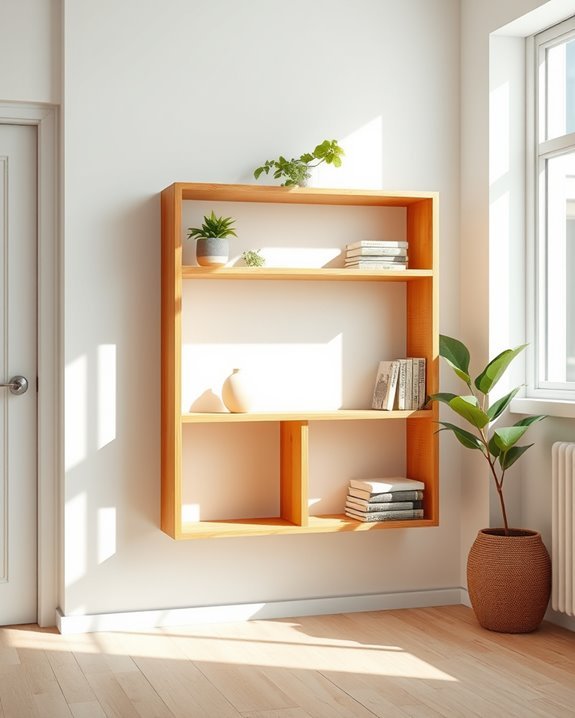 bamboo shelving for decor