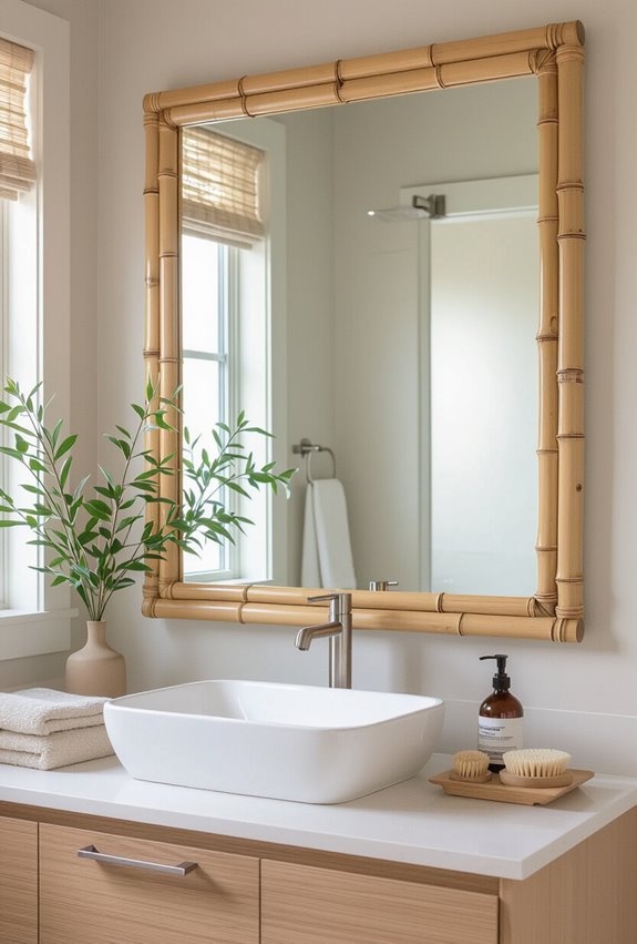 bamboo spa inspired bathroom accents