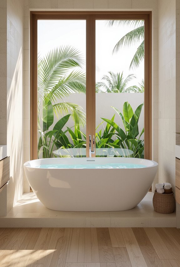 bamboo teak spa soaking