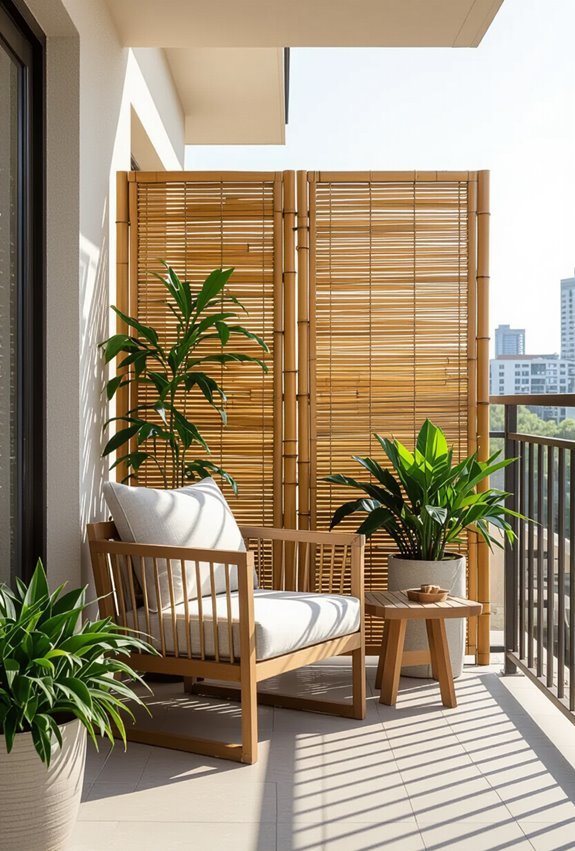 bamboo trellis privacy screen