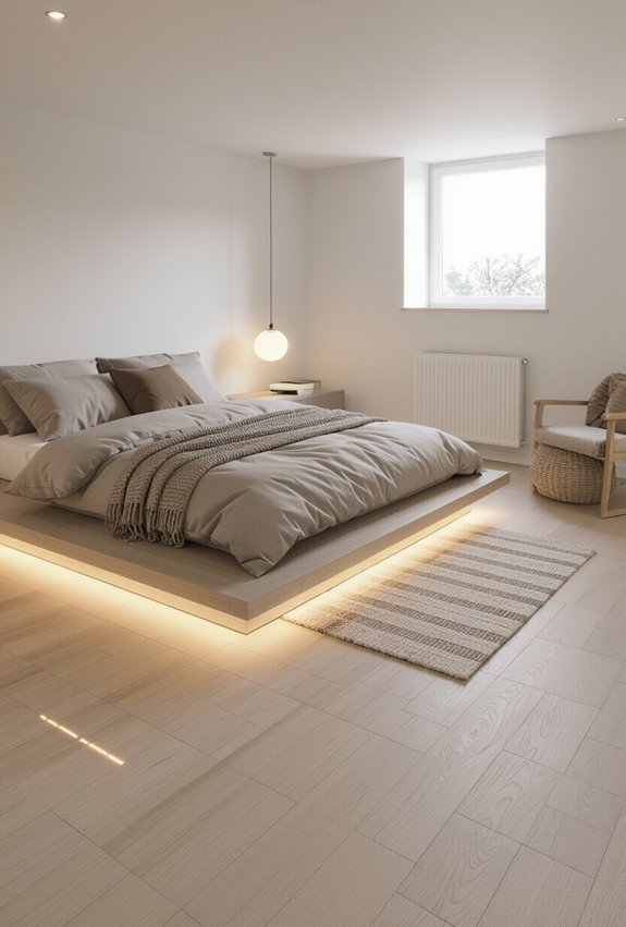 basement heated radiant flooring