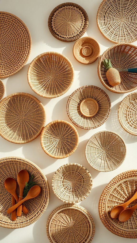 basket wall decor idea