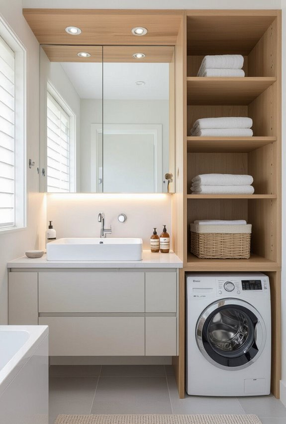 bathroom laundry efficient space design