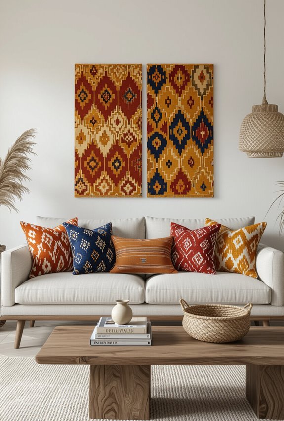 batik ikat vibrant patterned fusion