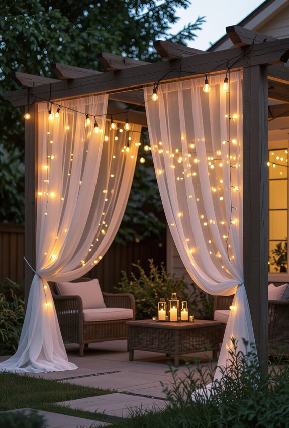 battery cafe lights curtains