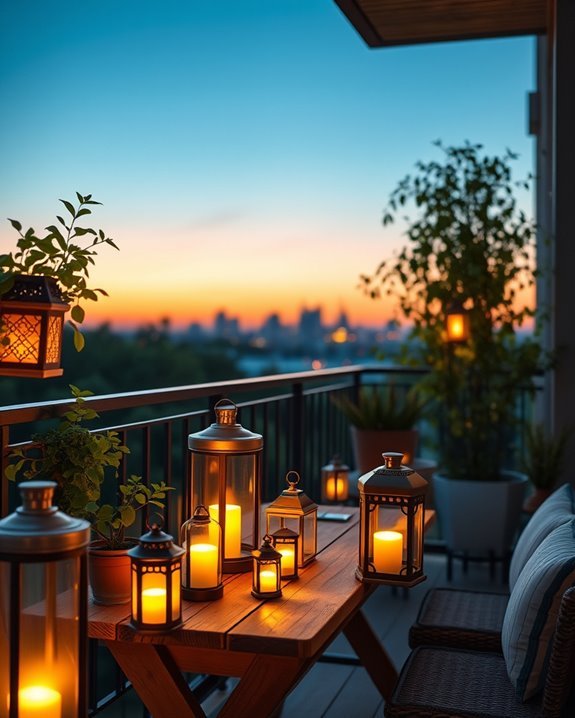 battery lanterns enhance ambiance