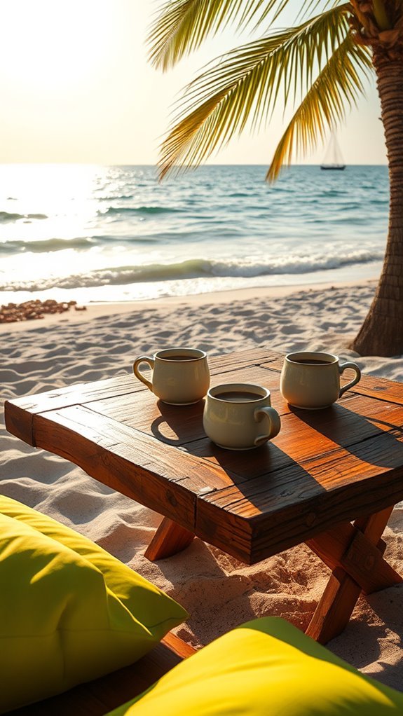 beachfront coffee bliss