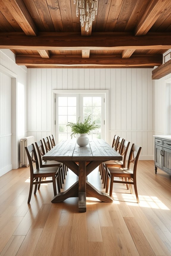beadboard and rustic wood