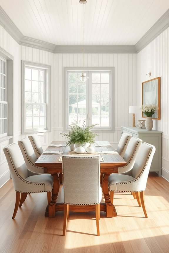 beadboard dining room colors