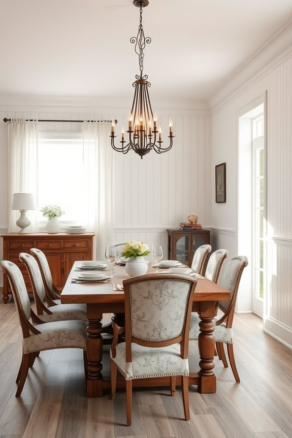 beadboard with traditional furniture