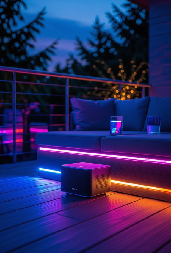 beat synced bluetooth outdoor lighting