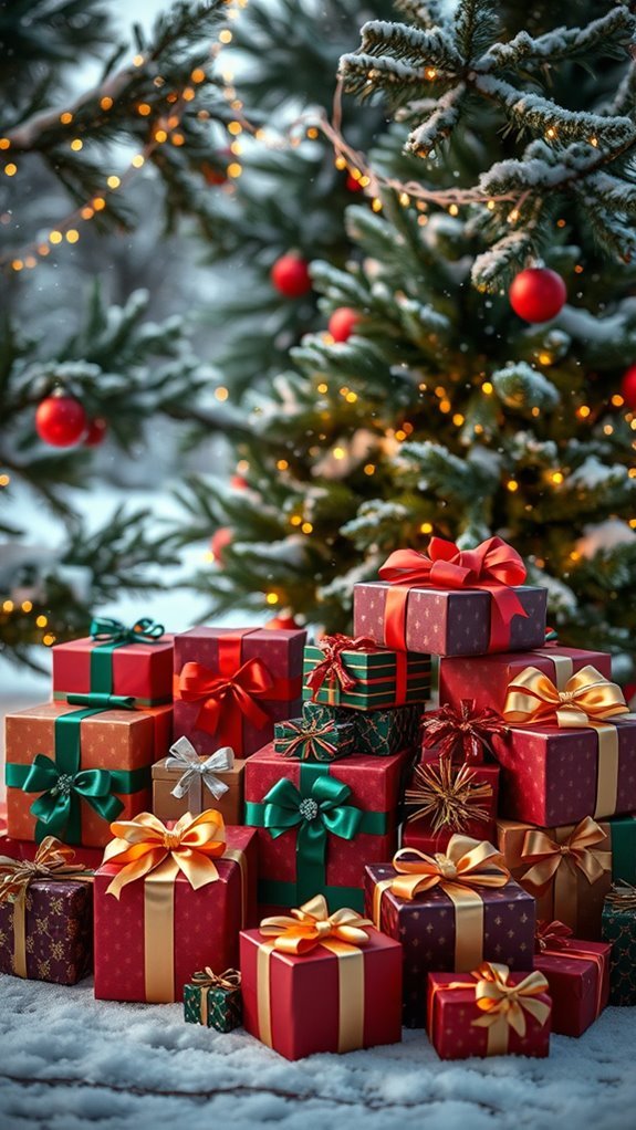 beautifully wrapped gift boxes