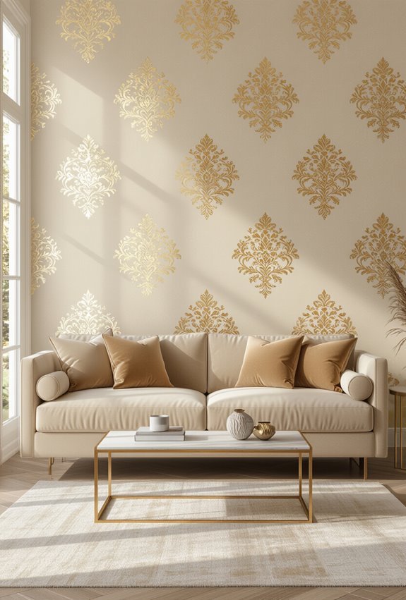 beige and gold textured elegance