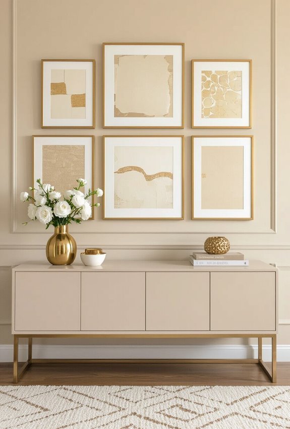 beige and gold textured gallery