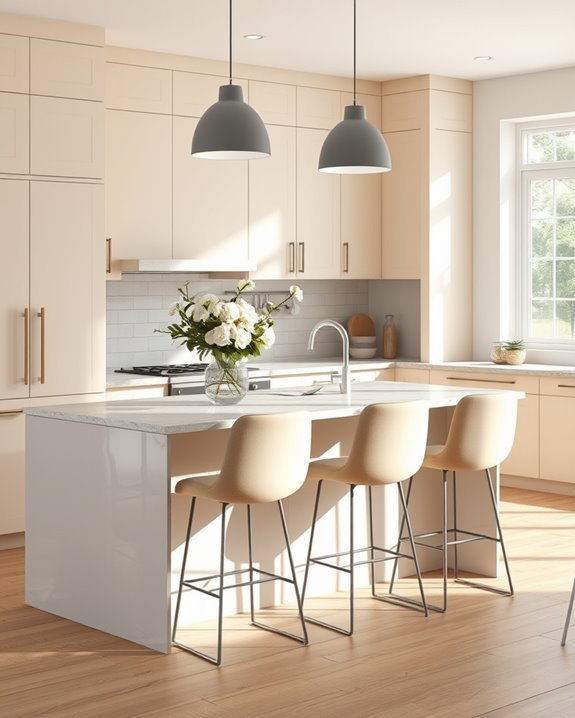 beige and gray kitchen elegance