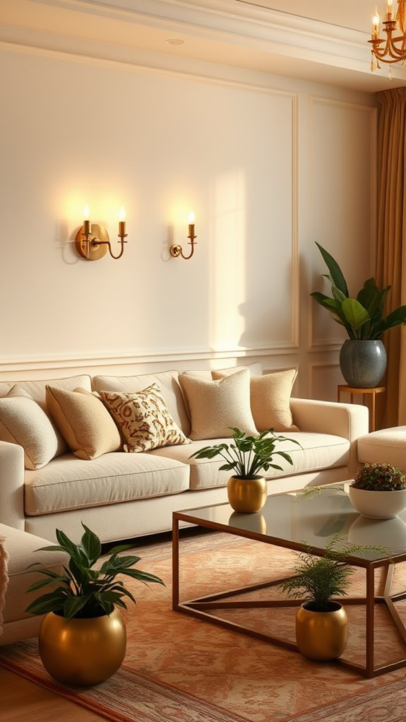 beige living room elegance
